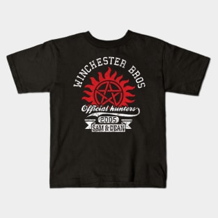 Winchester bros official hunters Kids T-Shirt